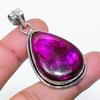 Natural Pink Labradorite Gemstone 925 Sterling Silver Jewelry Pendant 1.89" AP-14760