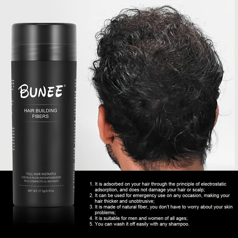 BUNEE Hair Building Fibers - 27.5g Instant Thickening Powder for Fuller, Volumizing Styles |, Ideal for All Hair Types