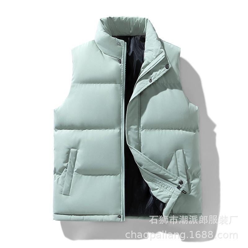 Winter New Men's Vest Jacket Vest Warm and Thickened Versatile Trendy Casual Cotton Vest Men's Jacket