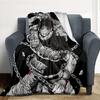 Samurai Battle Flannel Blanket Throw Blanket Soft Warm Sofa Bed Camping Home Decor Unique Christmas Gift C9261902