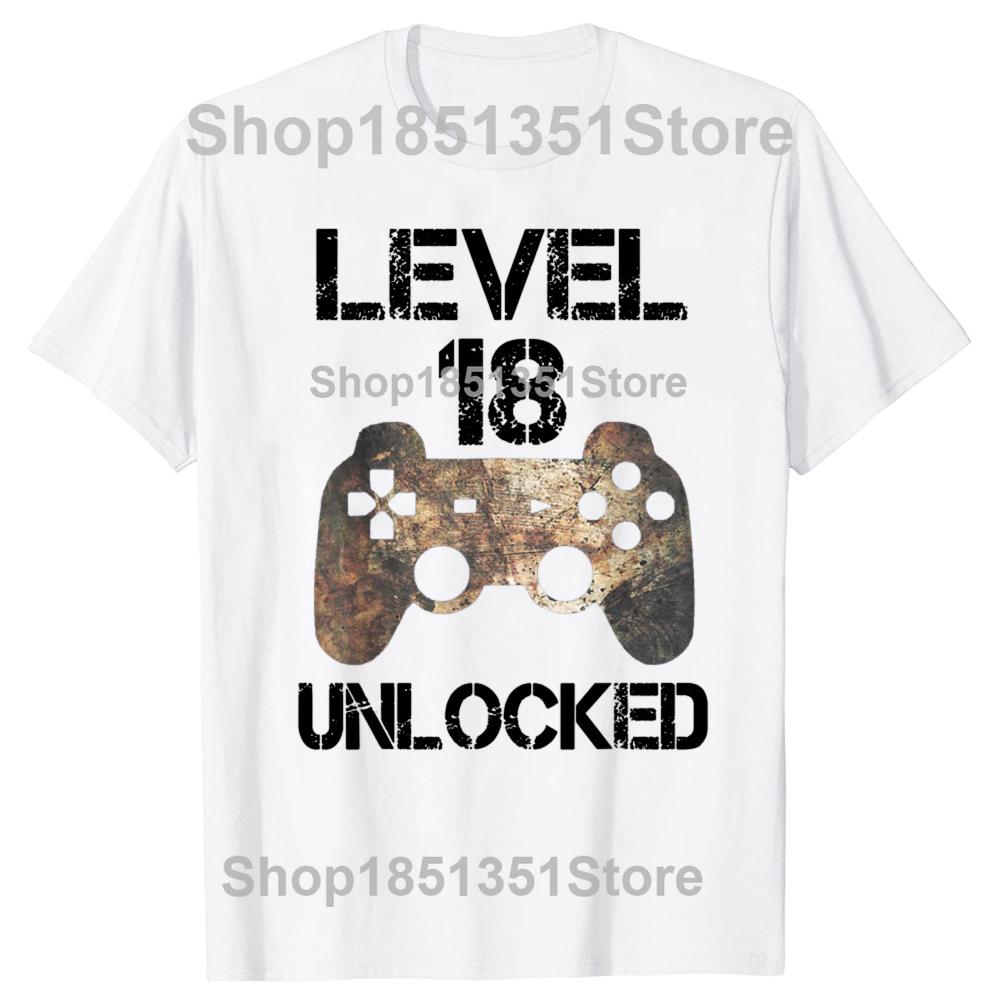 Official Adult 18 Year Old Gifts Vintage 18th Birthday T Shirts Graphic Cotton Streetwear Birthday Gifts Summer 2007 Tshirt S