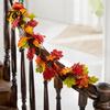 Artificial Plant Decor Fall Maple Leaf Garland, 3.3FT Bendable Autumn Foliage Vine, Theme Props for Thanksgiving Halloween Indoor Outdoor Home Mantle