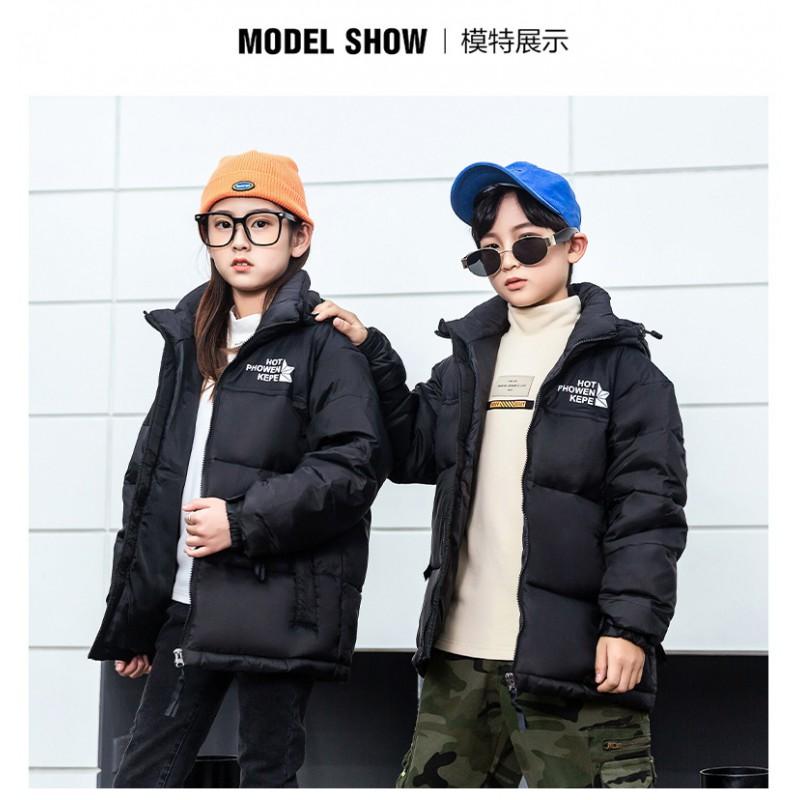Kids Winter Down Jacket Boys Girls Thick Warm Puffer Coat 86-90% Duck 550 Fill Power