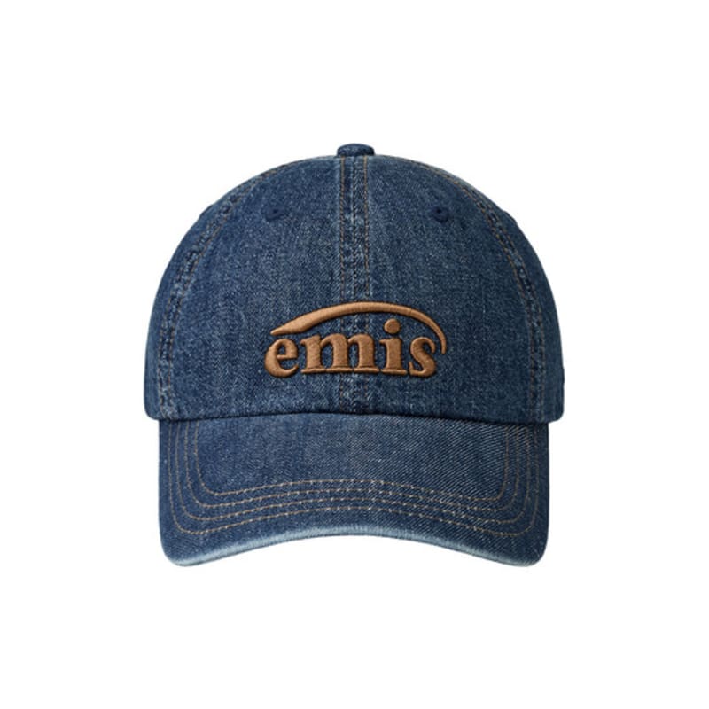 

EMIS ONE TONE WASHED DENIM BALL cap-BLUE DENIM BLUE DENIM