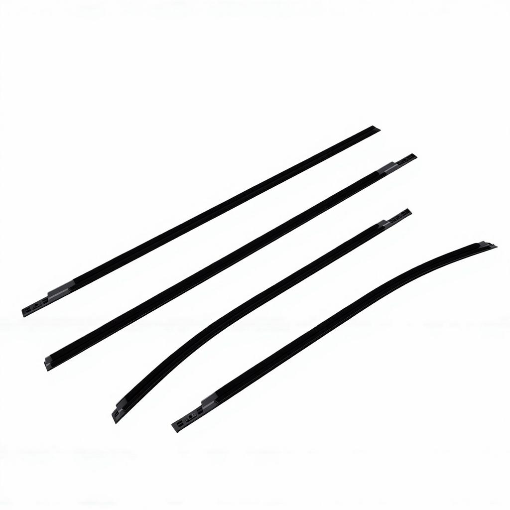 4pcs Door Window Weatherstrip MN117611 Rubber Window Trim Seal Belt Replacement for Mitsubishi L200 2006 2014