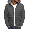 Solid Color Simple Men's Hooded Warm Coat Clothes Solid Color Cardigan Autumn  Winter New Clothes Fashion Jacket