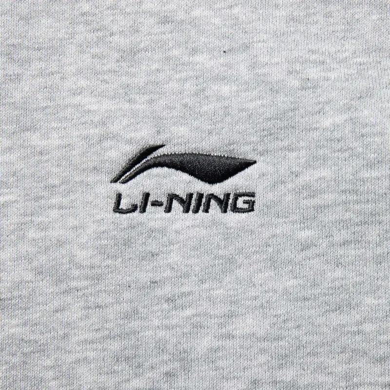 Li Ning Plain Minimalist Windproof Comfortable Versatile Crew Neck Pullover Long Sleeve Sweatshirt Casual Sports Suit AWDVA97-2+AKLVB11-1