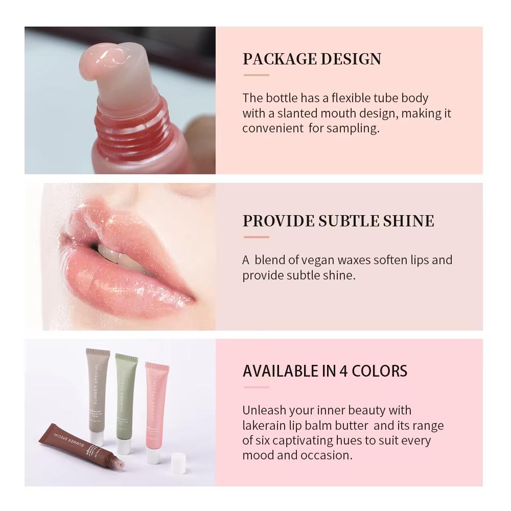 Summer Lip Balm Moisturizing Mirror Lip Gloss Lip Vanilla Mint Iced Coffee Cake Smell Lipstick Transparent Lip Oil Makeup