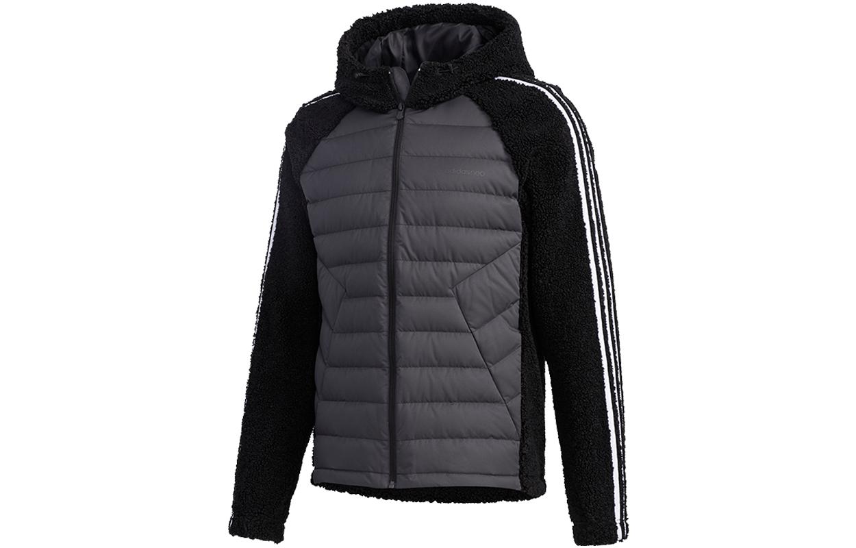 Мужские пуховики Adidas Черные С капюшоном Умеренные Другие GJ8754 S