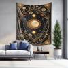 Vintage Astronomy Theme Tapestry  Sun and Moon Decorative Hanging Cloth