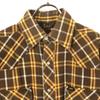 Lee 70s check 7 minutes sleeve Western shirt S Brown x yellow Old vintage Men's Used