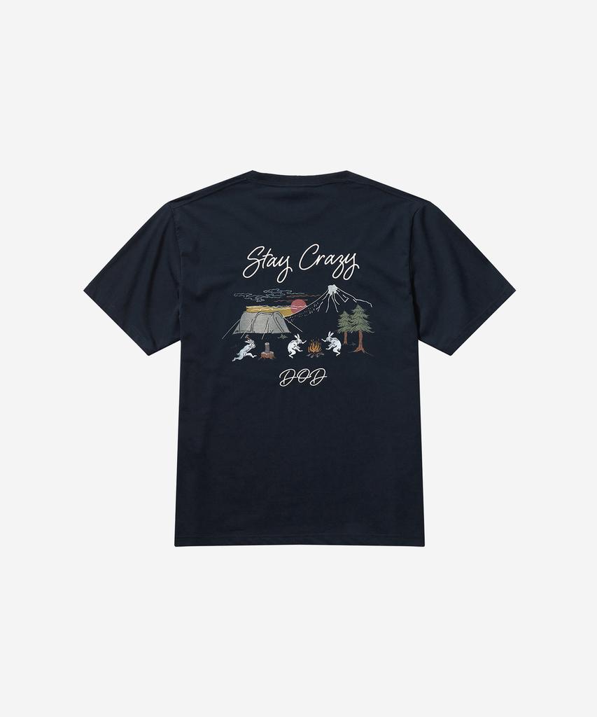 DOD Stay Crazy Short T-Shirt - Navy