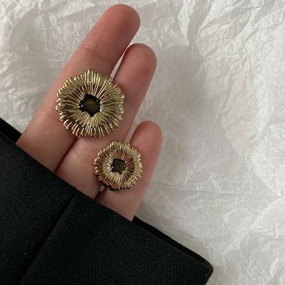 5 pezzi Bottoni a gambo in metallo alla moda 18/25mm Bottone a gambo a forma di fiore Accessori da cucito per cappotto