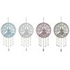 Oriental Hanging Decoration - Home ESPRIT - Set of 4 - Blue/White/Grey/Pink - Iron - Buddha Tree - 33x1x77 Cm