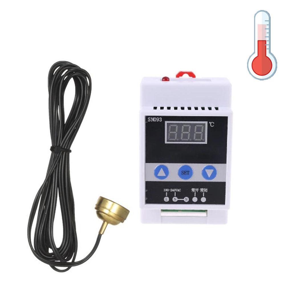 Guide Rail Thermoregulator AC 110-240V Digital Temperature Controller LED 1