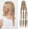 Extensions de Cheveux Viking pour Hommes 24" Queue de Cheval Tressée à Clip Fait Main pour Costume de Viking Halloween Accessoires de Guerrier Renaissance