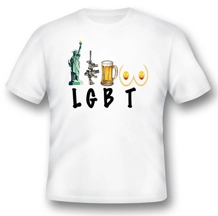 Svoboda, Zbraně, Pivo, Prsa LGBT můžeme podpořit černé nebo bílé tričko