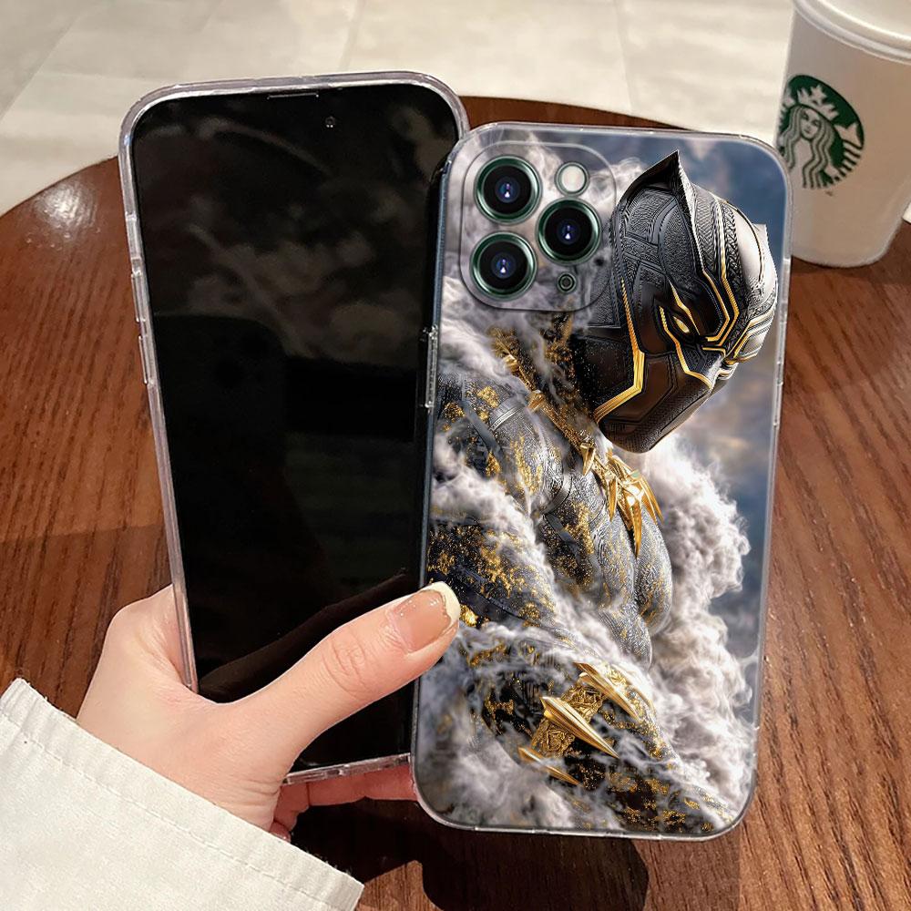 Coque de téléphone Marvel Spider-Man Iron Man Black Panther Pour iPhone 17 Pro Max 17E 11 12 13 14 15 16 Pro Max Plus 17 Air 16E XS Housse Souple