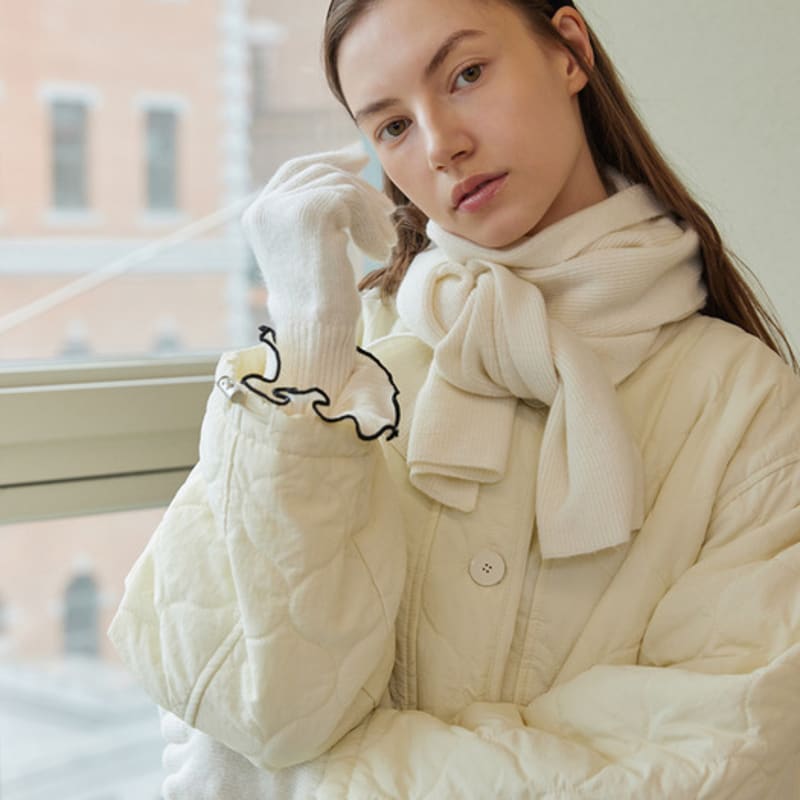 atempo WOOL KNIT GLOVES_ivory