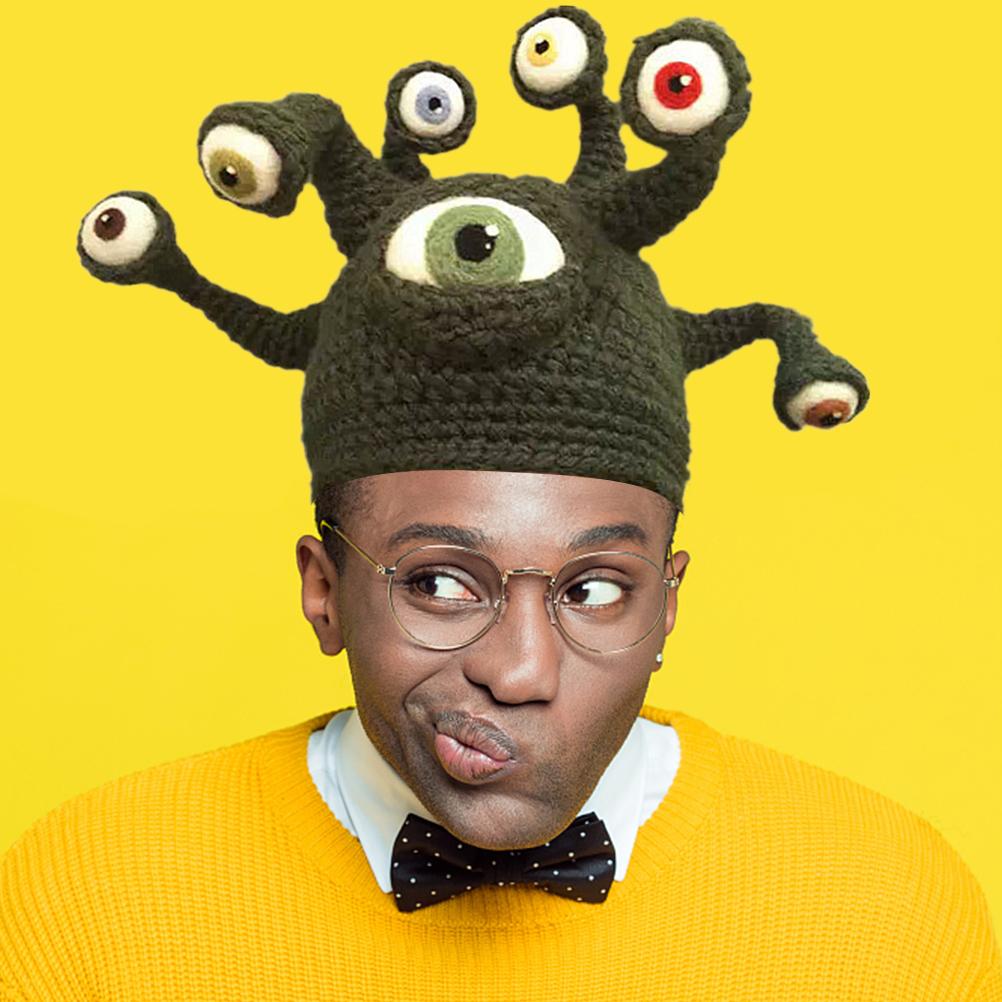 Cthulhu Mythos Monster Hut Winter Strickmützen Lustige Beanie für Damen Herren Geschenk für Weihnachten Geburtstag Valentinstag