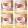 Ceramic Elevated Cat Bowl Anti-Vomiting Cute Pet Food Water Bowl Stable Large Caliber Pet Food Dispenser Dog Accessories