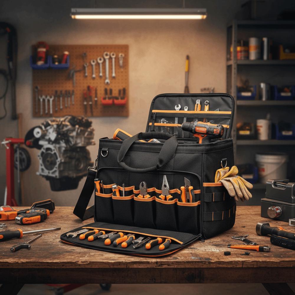 46-Pocket Design Electrician Tool Bag Large Capacity Power Tool Bag  Professional Use