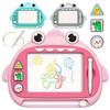 Cute Dinosaur Magnetic Drawing Board for Toddlers, 4-Color Erasable Doodle Pad with Stamps, Educational Toy for Kids