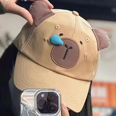 Kapybara Vyšívaná Pár Baseballová Čepice Ochrana Proti Slunci Táta Klobouky Trendy Prodyšná Golfová Čepice Unisex
