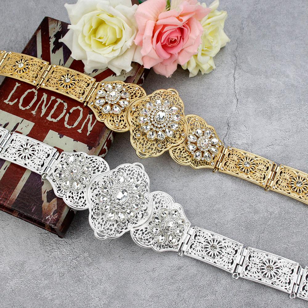 Gold Color Chic Style Women Belt Bride Waist Belt Chain Wedding Dress Jewelry