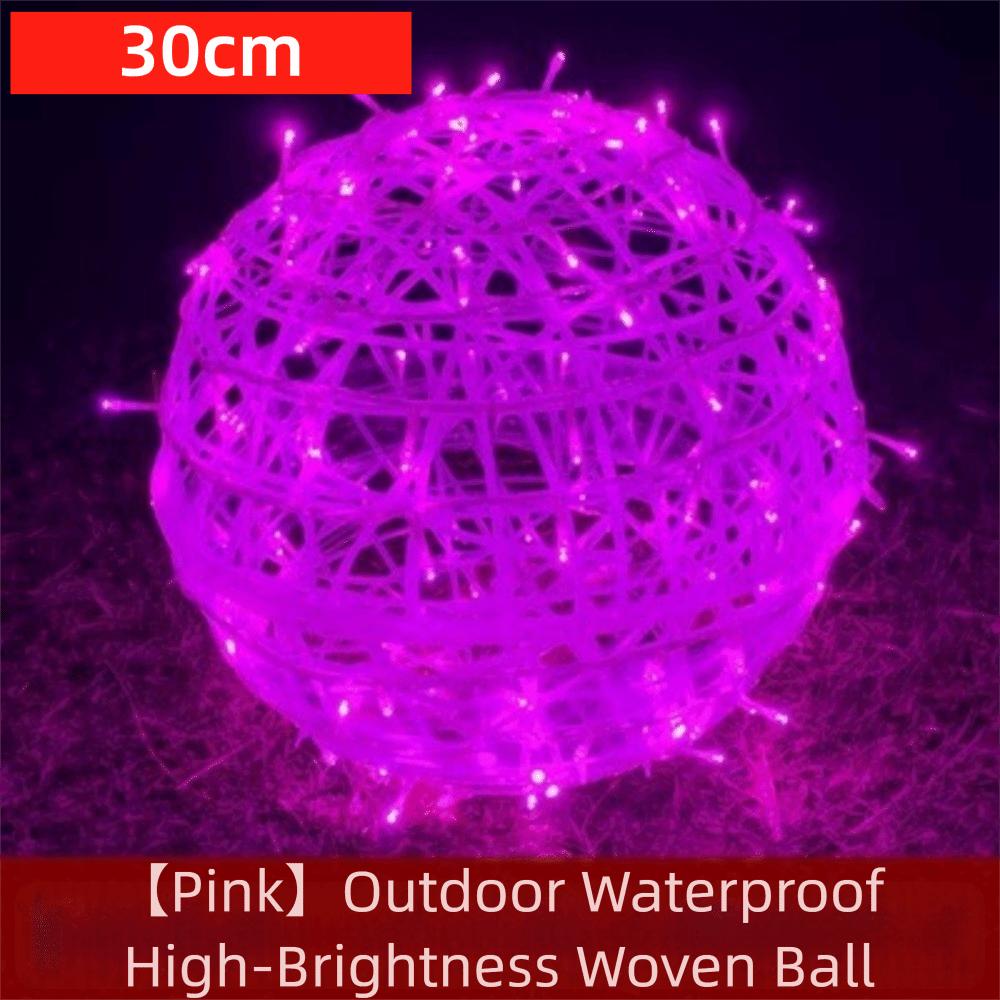 20/28CM Festoon Rattan Ball Light LED Rattan Ball Christmas Tree Light String 220V Ramadan Festoon Rattan Ball Lamp Garden