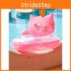 Cartoon Cat Shape Thickened Kids Inflatable Swim Ring For Toddlers With Sponge Bottom Pvc Material Ages 2-4