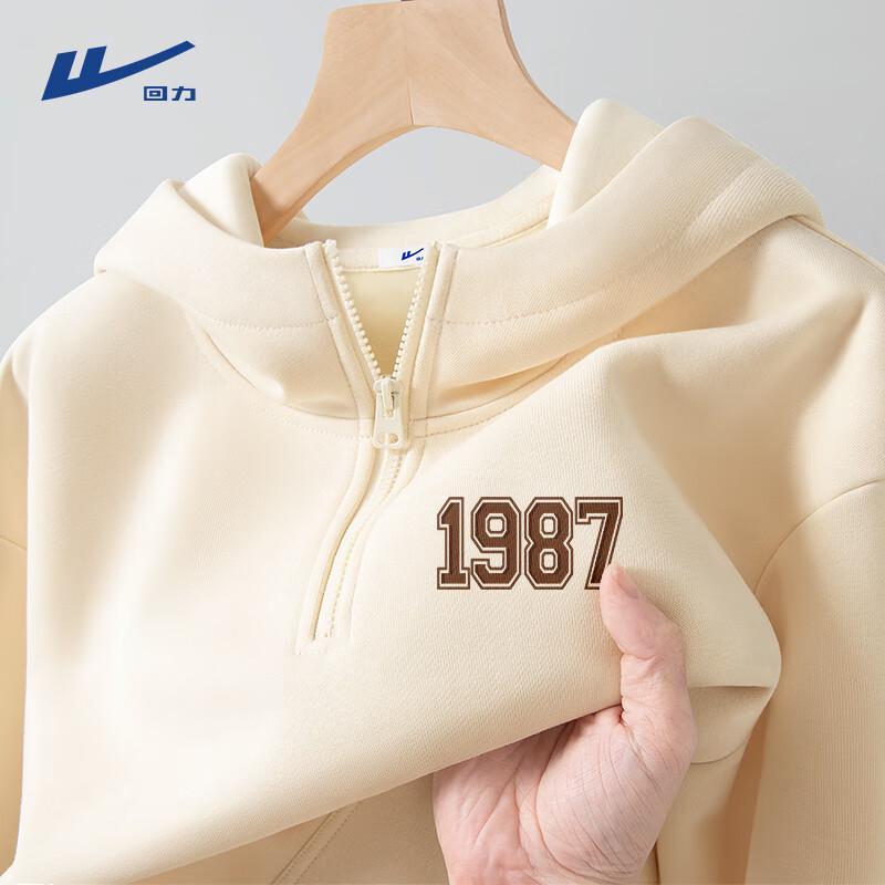Warrior Men s Retro Hooded Half-Zip Fleece Sweatshirt M