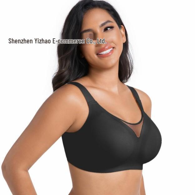 Plus Size Women's Wire-Free Bra with Side Support and Anti-Sagging Features