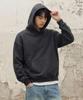 [Fleece-Lined] Essential Overfit Peach Sweat Hoodie [Charcoal]