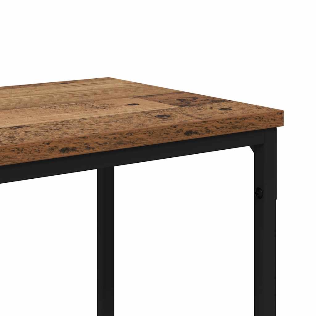 Console Table with Shelf Reclaimed Wood Look 180 x 30 x 75 cm Engineered Wood