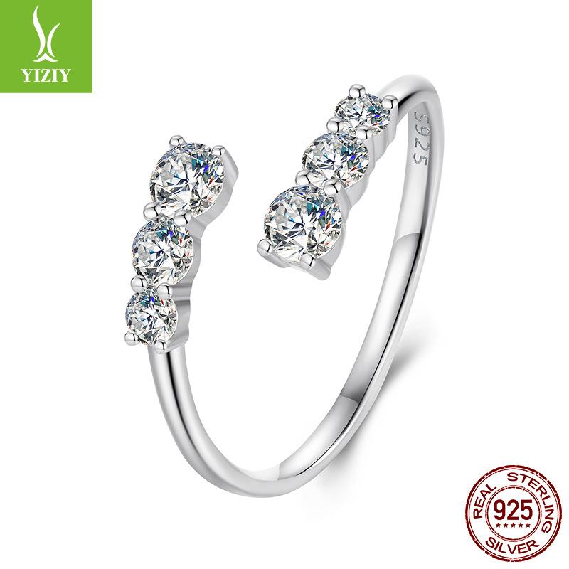 Glänzender Mozzarella Diamantring Spot Klassisches Temperament Moissanit Schmuck