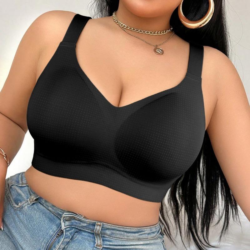 Women S Soft Support Wireless Push Up Bra Seamless Thin Cup Plus Size