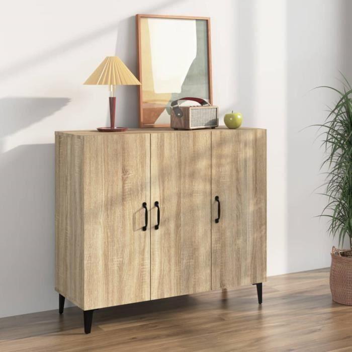 812504 vidaXL Buffet Sonoma Oak 90x34x80 Cm Engineered Wood