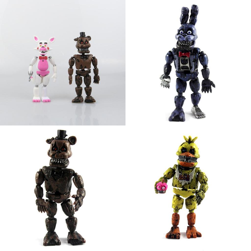 Captivating 19cm Fnaf Five Nights At Freddy's 6pcs Collection Action Figures For Enthusiasts