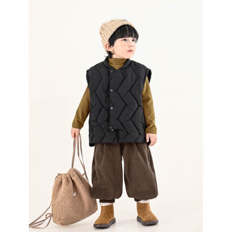 

Зимняя свободная удобная теплая жилетка для мальчиков среднего и маленького возраста, однотонная куртка в стиле ретро для отдыха 90 чёрный