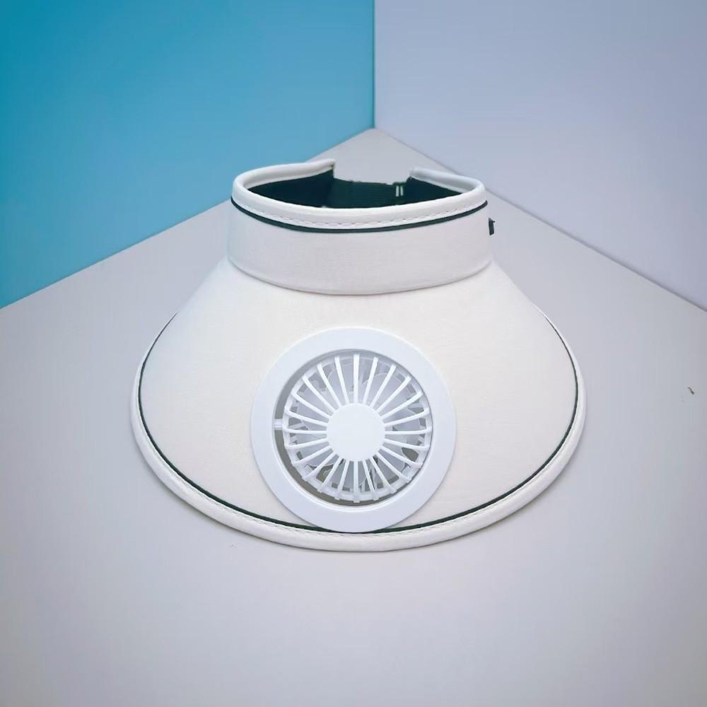 

Portable Empty Top Fan Hat Adjustable Children Visor Cap Rechargeable Fan Hat Gardening бежевый