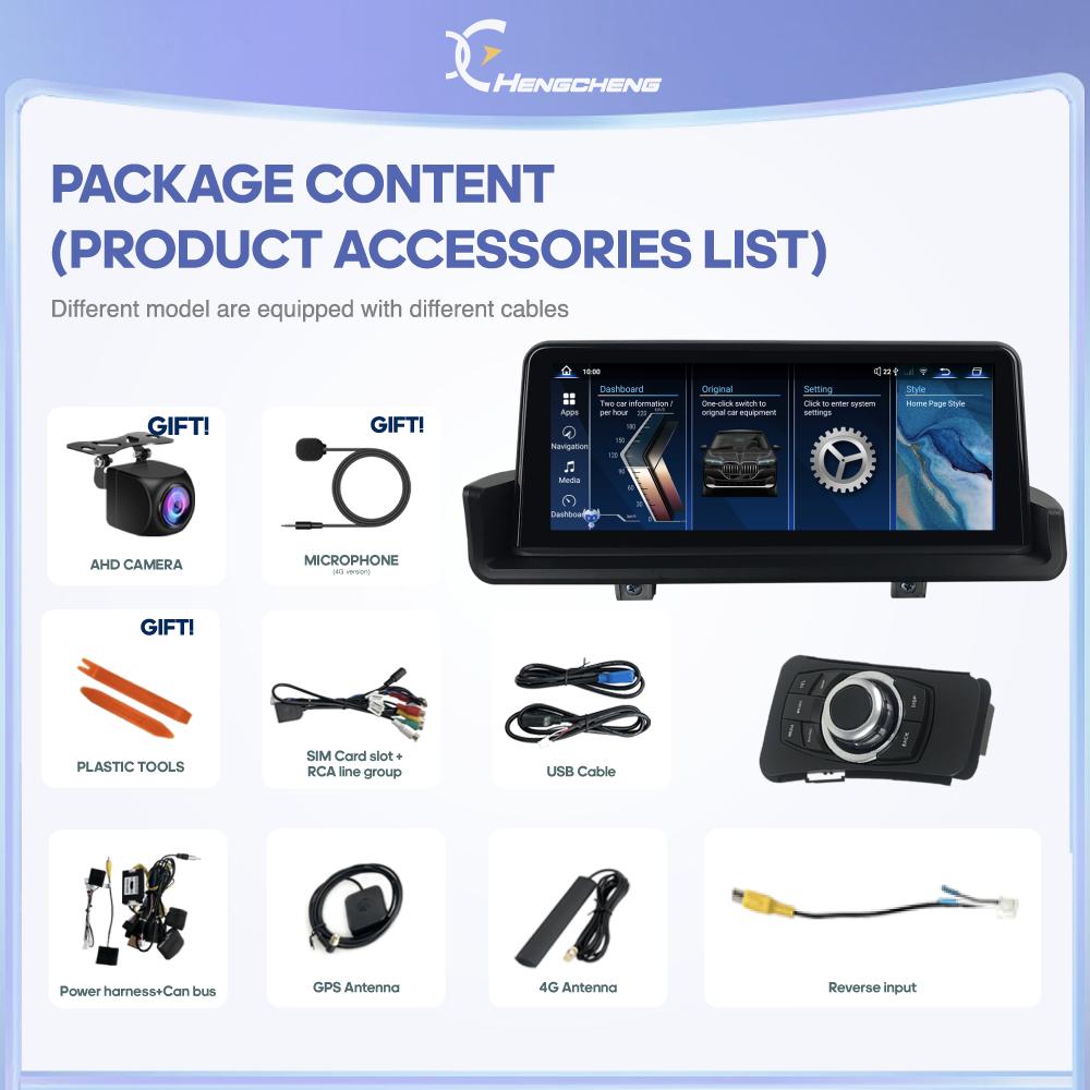 10.25Inch Car Multimedia Video Player For BMW 3 Series E90/E91/E92/E93 2007-2012 GPS Navigation Radio CarPlay 4G 360Camera