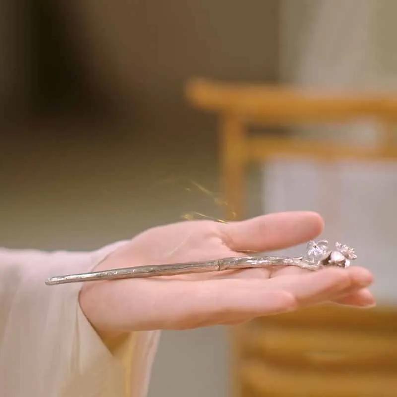 Designer new Thai  retro hairpin Chinese style exquisite flowers hair jewelry light luxury charm classic hanfu accessories