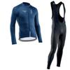 Thin NW Fleece Long Sleeve Cycling Jerseys Set Men Women Moisture Wicking Bike Riding Wear