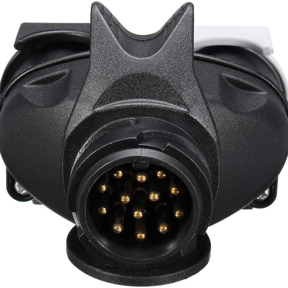 Car Euro Trailer PlugG Socket 13 To 7 Pin N & S Dual Socket Trailer Towbar Towing Socket 12V Electrical Connector Adapter