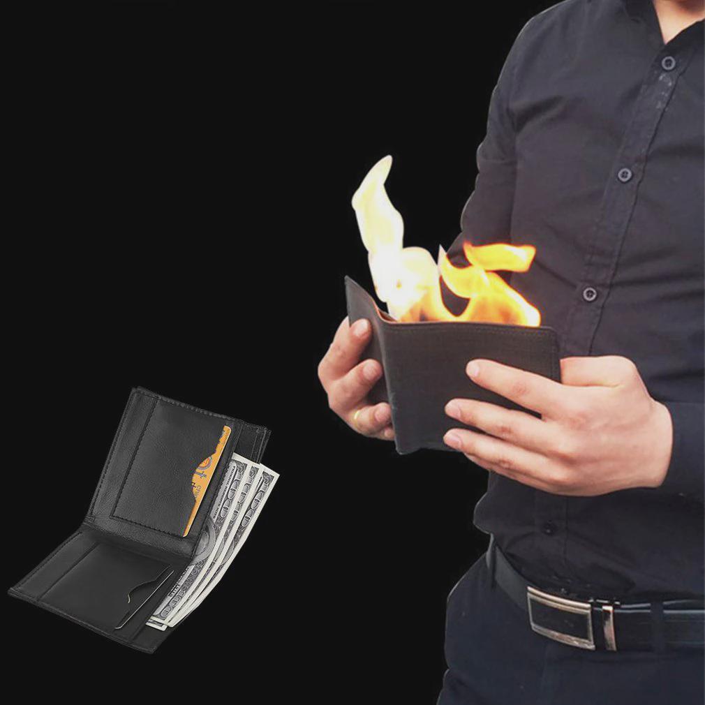 Magic Trick Flaming Wallet Big Flame Magician Trick Wallet Stage Street купить недорого