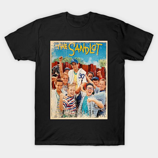 

Men Black Print T-shirt Vintage The Sandlot No-Cut Transfer Paper Print Cotton Tshirt L