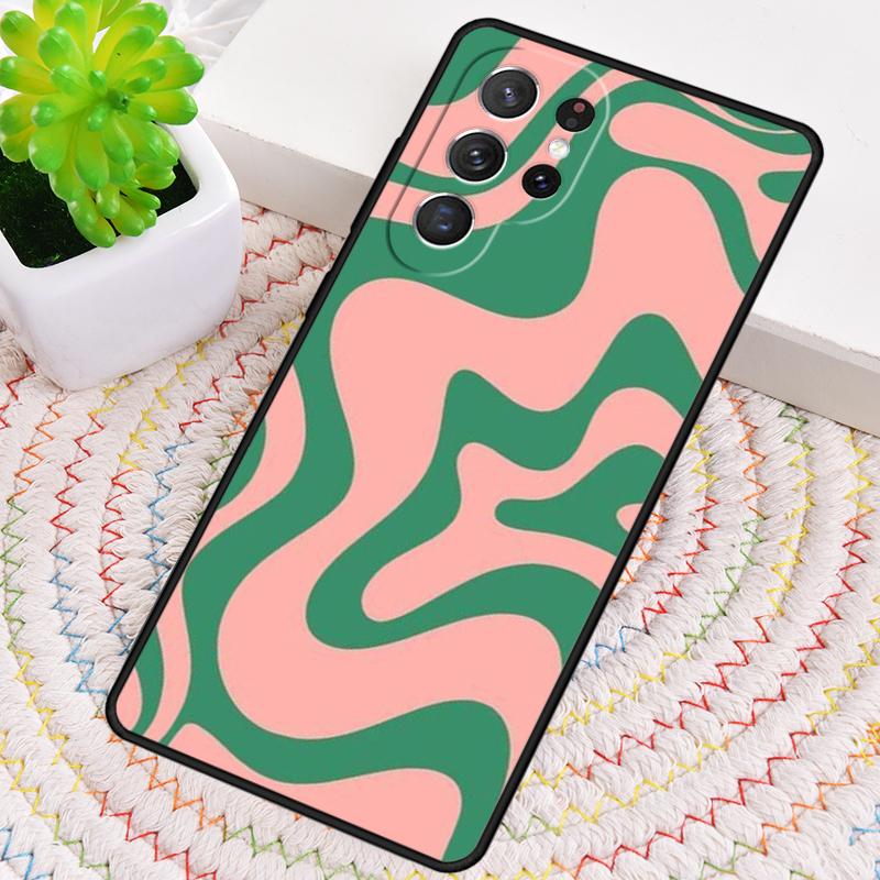 Liquid Swirl Abstract Beige Sage Green soft Phone Case For Samsung Galaxy note 10 pro S26 S25 S24 S23 S22 S21 Plus Ultra Cover