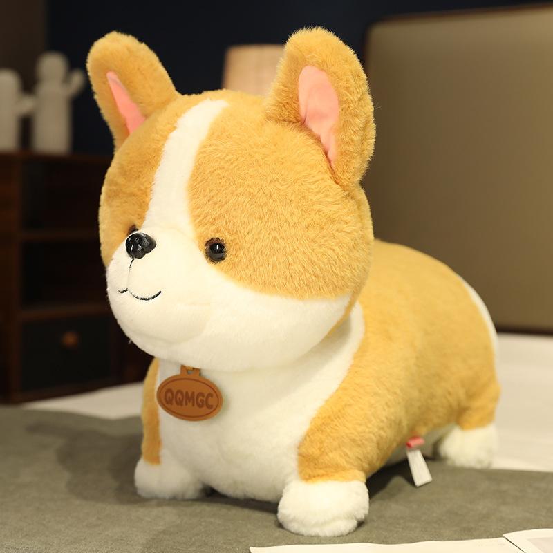 

Simulation Puppy Cute Corgi Plush Toy Cloth Doll Dog Doll Throw Pillow Puppet Birthday Gift Fat version 25cm