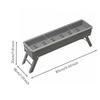 Long Rectangular Outdoor Grill Thickened Material Portable Briquette